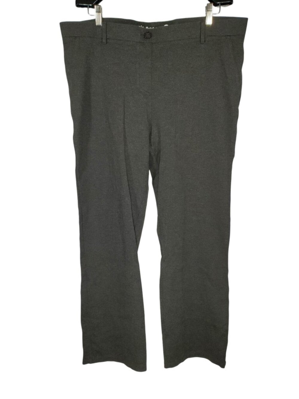 Betabrand Classic DPYP Dress Pants Women's 2X Petite Charcoal Gray Yoga Office